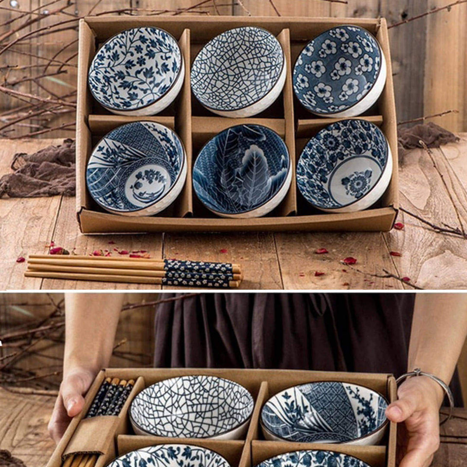 Soup Bowl & Chopsticks Dinnerware Set