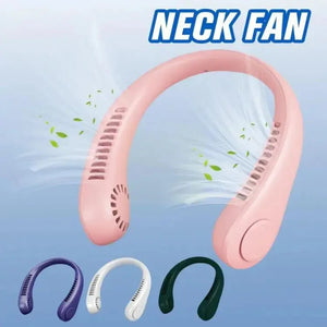 Neck Fan Portable Bladeless neck fans rechargeable USB Cooling Fan Super Strong hanging neck fan Portable Personal Fan Super Quiet Fan Dual Cooling Fan Summer Fan for Outdoor Sports Home Office Travel